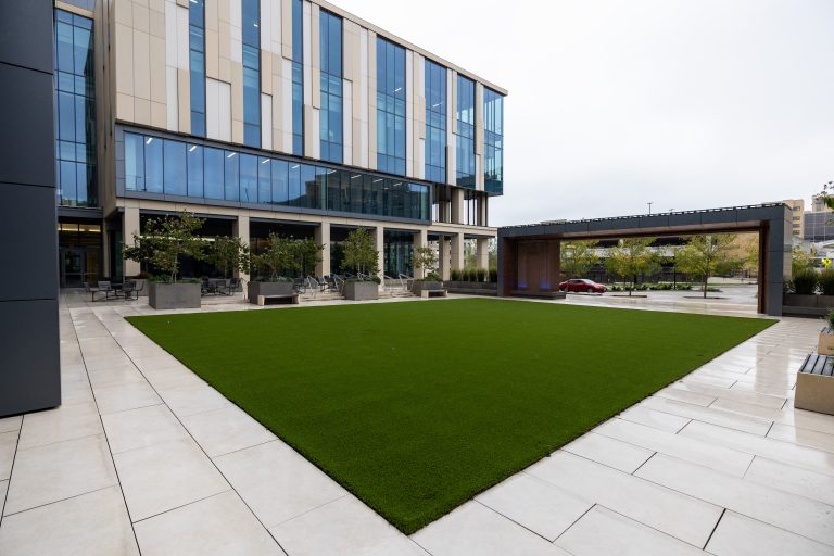Courtyard space at NexGen Precision Health Building