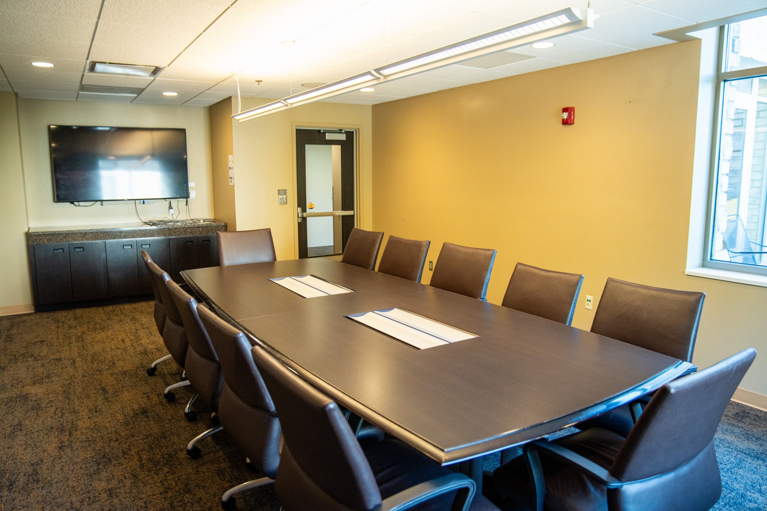 Room with a table and chairs