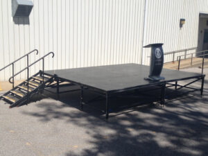 6-deck stage, 16' x 12'