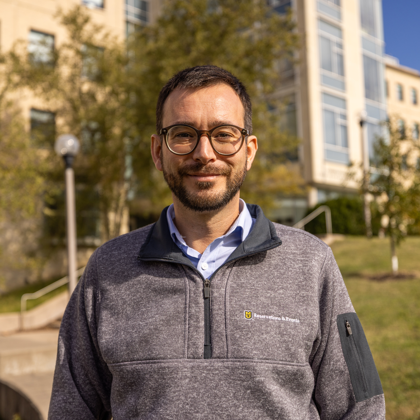 Bastiaan Janssens outside of Bond Life Sciences Center