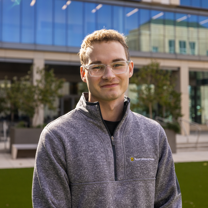 Cole Heinisch at the NextGen Courtyard